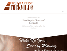 Tablet Screenshot of firstbaptistrockville.org